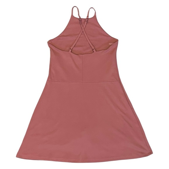 Girlfriend Collective Naomi High Neck Crossback Workout Dress Fig Women’s Medium - Picture 4 of 6